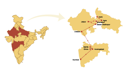 Map Mumbai To delhi